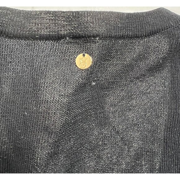 Victoria's Secret Beachwear Knit Tie-Front Maxi Cover-Up in Black - Picture 5 of 6